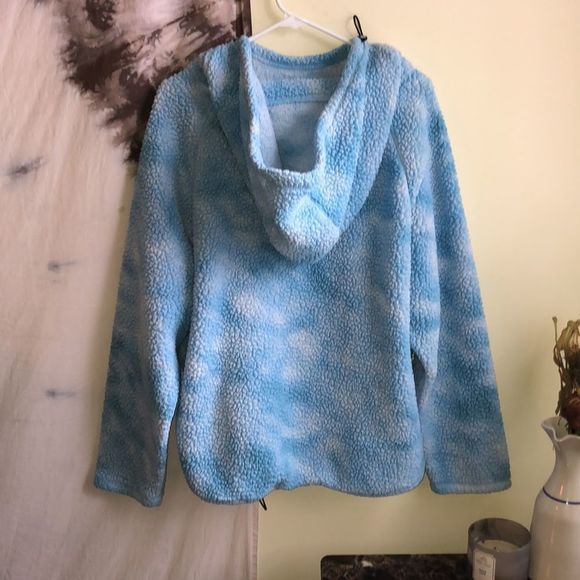 Victoria’s Secret PINK Sherpa Cowl Neck Pullover Sweater Retro Sky Blue - Picture 5 of 5